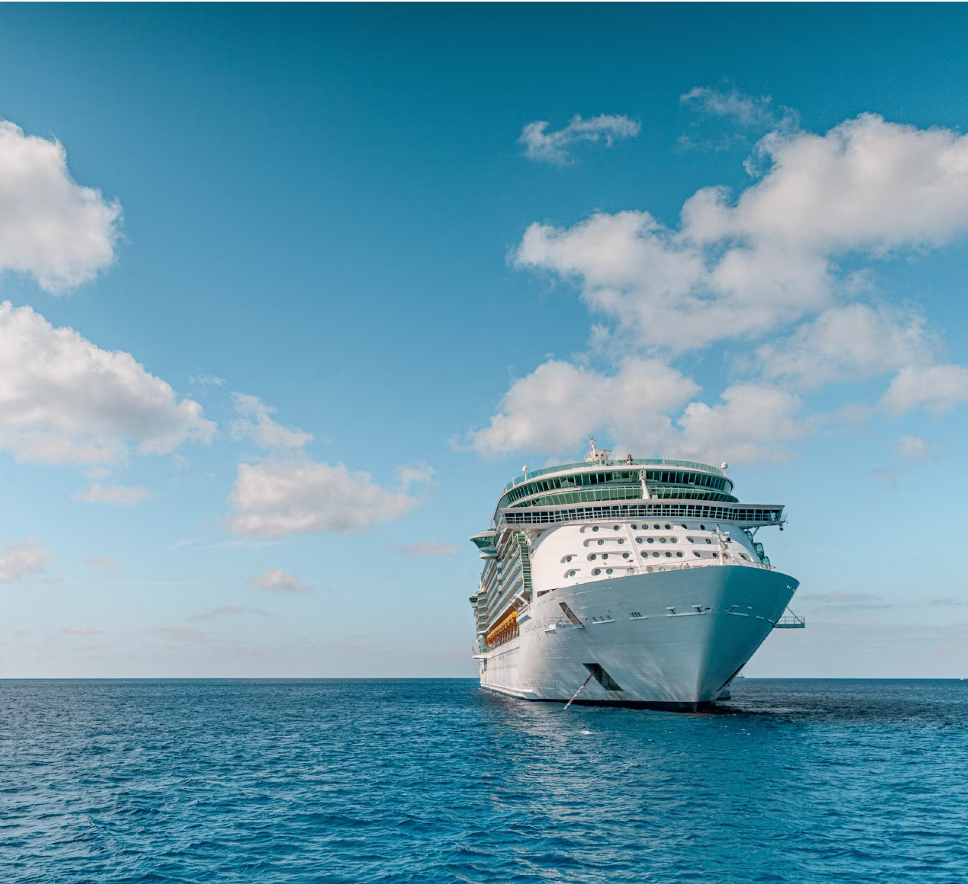 Cruise ship on the ocean